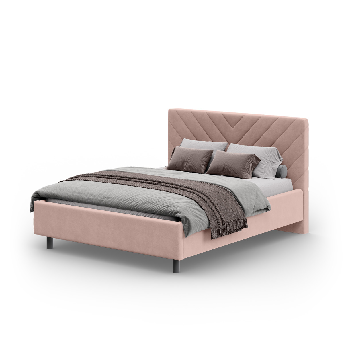 Кровать TIFFANY 2  FEET  Велюр Зодиак 010 (160 х 200 см) - купить в Алматы | Center Matrasov