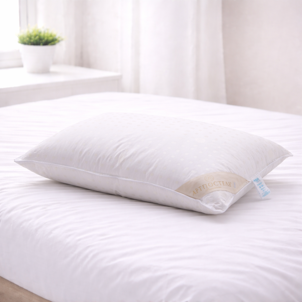 Подушка с кантом "ТИК / ЛЕБЯЖИЙ ПУХ"