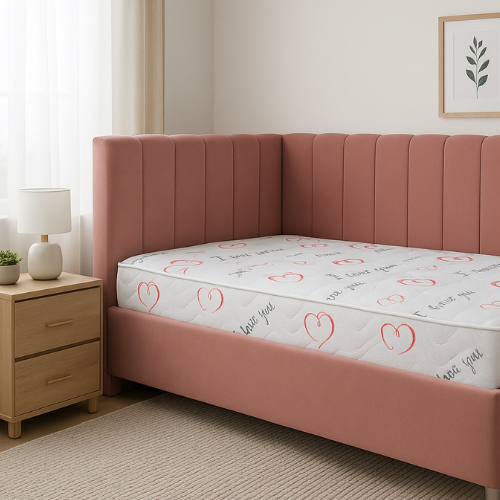 Матрас ортопедический "ДЕТСКИЙ .ЛЮБЛЮ ТЕБЯ" средне-жесткий (90*200 см)